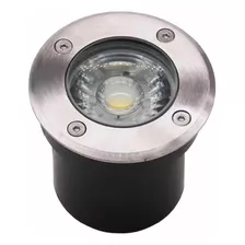 Spot Led Balizador Chão Piso 4w Embutir Branco Quente 3000k Cúpula Preto Estrutura Preto