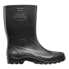 Bota Preta Flex Cano Médio Para Chuva Galocha Frio Não Molha