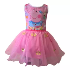 Vestido Peppa Pig Fiesta Tutú Elegante Disfraz