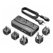 Bestek 250w Convertidor De Energía 3-outlet Y 4 Puertos Usb 