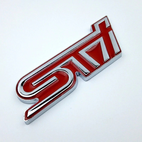 Emblema Sti Para Subaru Wrx Impreza Wrc Cromo/rojo Foto 4