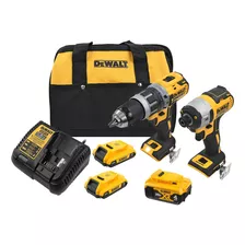 Rotomartillo Dewalt + Atornillador Impacto 20v Bl + Batería Color Amarillo Frecuencia 0