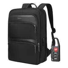 Mochila Hombre Tigernu T-b9121 Laptop Antirrobo Viaje Color Negro Diseño De La Tela Negro