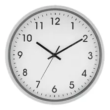 Relógio De Parede Ponteiro Cozinha 30cm Clássico Prata Yazi