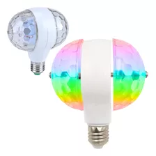 Lampara Disco Ld Doble Rgb Luces De Colores Giratoria © 