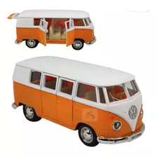 Miniatura Vw Transporter Combi Kombi Perua Metal 13c Fricção