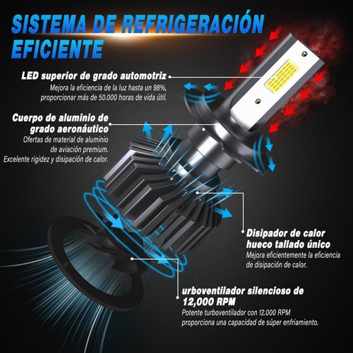 Kit De Faros Led 14000lm 80w H11 Luz Baja Para Nissan 778 Foto 2