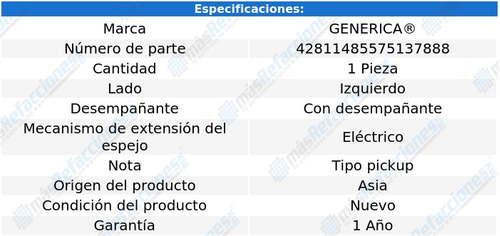 Espejo Retrovisor Izquierdo Ram 2500 Ram 2005 Electrico Foto 2