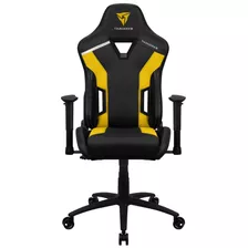 Cadeira Thunderx3 Tc3 Gamer Ergonômica Bumblebee Yellow Com Estofado De Couro Sintético