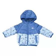 Parka Bebe Color Block Azul Corona