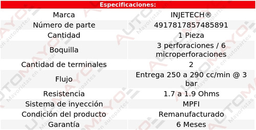 Un Inyector Combustible Injetech Grand Am L4 2.4l 1996-1999 Foto 4