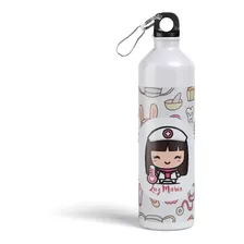 Botella Metalica Personalizada Mejor Enfermera Chibi B54v12