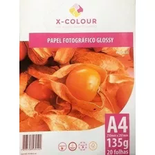 Papel Fotográfico Glossy 135g X-colour 200 Folhas Cor Branco