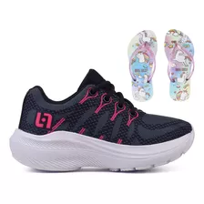 Tenis Infantil Casual Leve Meninas Feminino Original Chinelo