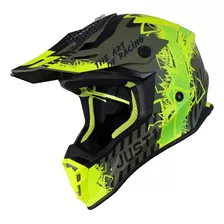 Capacete Just1 One J-38 Mask Fluo Yellow/black/green Matt