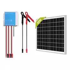 Newpowa Kit De Panel Solar Mono, 20 W, 12 V, Impermeable, Fu