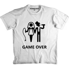 Camiseta Game Over 02 - Noiva Noivo - Despedida De Solteiro