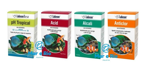 Kit Controle Alcon Teste Ph + Acid + Alcali + Anticlor