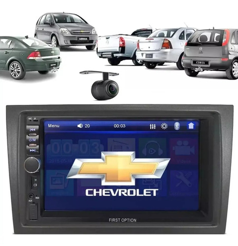 Central Multimidia Gm Mp5 Bt Espelha Moldura 2 Din Câmera Ré