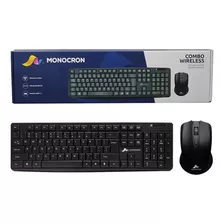 Kit Teclado E Mouse Wifi 2,4g Mn5239/mn4w310 Preto Wireless 