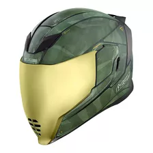 Casco Para Moto Integral Icon Airflite Verde Battlescar 2 Talla Xl 