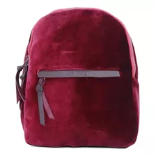 Mochila De Gamuza Shira Burdeo Arven 