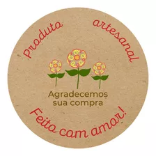 Tags Kraft 50 Unidades Produto Artesanal - Com Cordão Sizal