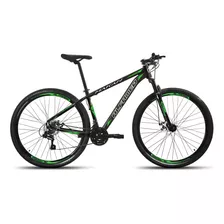 Bicicleta Aro 29 Alfameq Makan Freio Disco 21v Shimano Bike Cor Preto/verde Tamanho Do Quadro 17