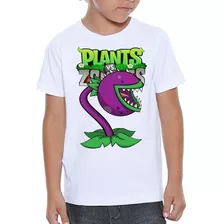 Camiseta Infantil Plants Vs Zombies Plantas Chomper Game #01