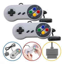 Kit 2x Controles Compatível Para Super Nintendo Promocao
