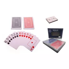 Kit 6 Jogos Maço Com 54 Cartas Baralho Plástico Truco Pôquer