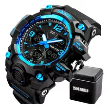 Relógio Masculino Skmei 1155b Esportivo Digital Militar Azul