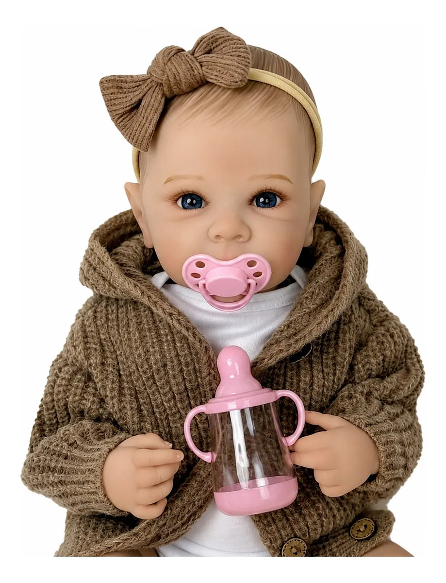 Muñeca Reborn Bzdoll 45cm Cuerpo Vinilo Con Mamad