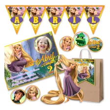 Kit Imprimible Rapunzel Invitaciones Candy Bar 100% Editable