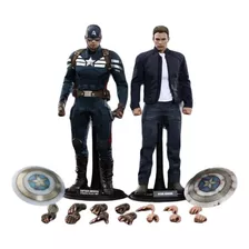 Capitão América E Steve Rogers Hot Toys Marvel 1/6 Mms 243