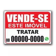 Placa Sinalização Vendo Vende-se Casa Imóvel A4 30 X 21 Cm E