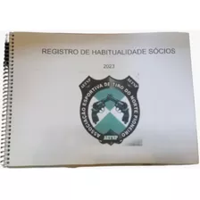 4 Livro Registro Habitualidade Oficial Sócios Clube De Tiro