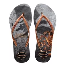 Sandália Havaianas Slim Game Of Thrones Feminina Cinza Cobre