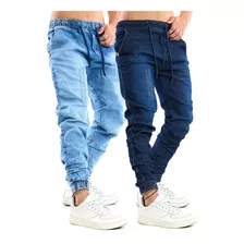 Kit Calça Jeans Masculina Top Sarja Lycra Jogger C/ Elastano