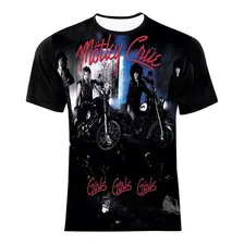 Nueva Moda Mujeres/hombres 3d Motley Crue Rock Camisetas