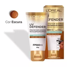 Prot Solar Loreal Uv Defender Facial Fps60 Cor Escura 50g