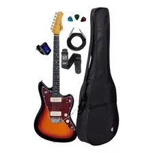 Guitarra Jazzmaster Tagima Tw61 Sunburst +kit Capa Cabo Full