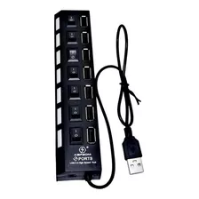 Régua Hub Usb 2.0 Extensão 7 Portas Chave Seletora Usb Pc