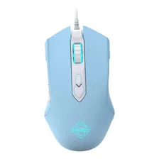 Mouse Gamer Ligero Rgb 7 Botones Ajustables Ergonomico Azul