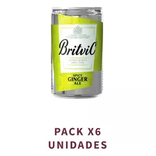 Ginger Ale Britvic Lata Importada Reino Unido Pack 6 X 150ml