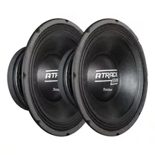 02 Alto Falante Bomber 12 Pol Woofer Atrack 550w Rms 4 Ohms Cor Preto