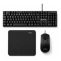 Kit Teclado Mouse Mousepad Office Com Fio Usb Pc Notebook