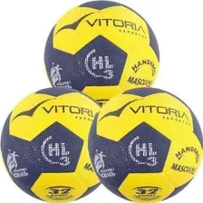 Kit 3 Bolas Handebol Vitoria Esportes Grip Hl3 Adulto