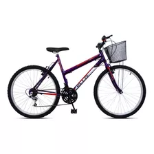 Bicicleta Aro 26 Feminina 21 Marchas Com Cesta Ello Bike