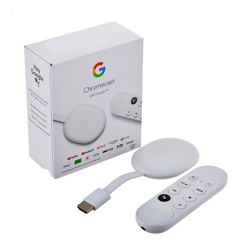 Chromecast  Google Tv  De Voz 4k 8gb  Snow  2gb  Ram